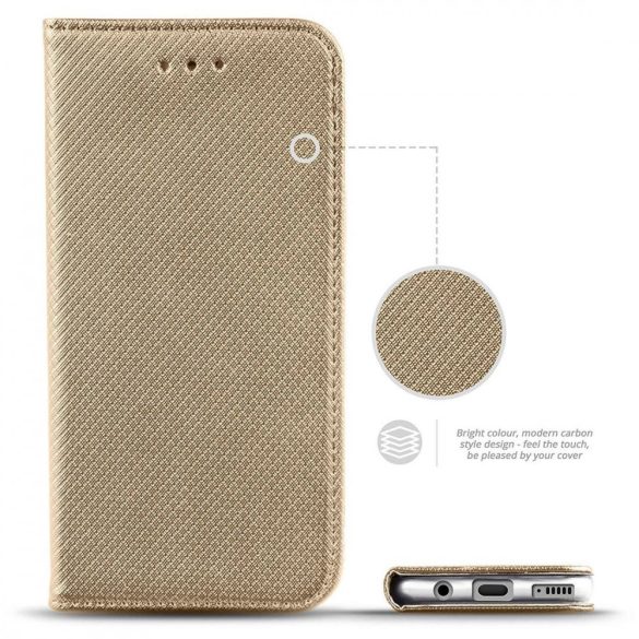 Smart Magnet LG K62 oldalra nyíló tok, arany