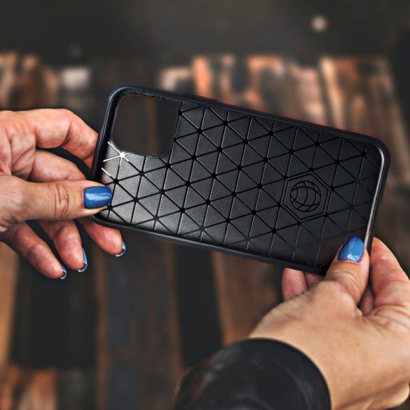 Carbon Case Flexible Oppo A52 (2020) hátlap, tok, fekete