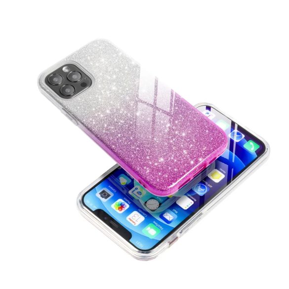 Glitter 3in1 Case Xiaomi Redmi Note 12 5G hátlap, tok, rózsaszín-ezüst