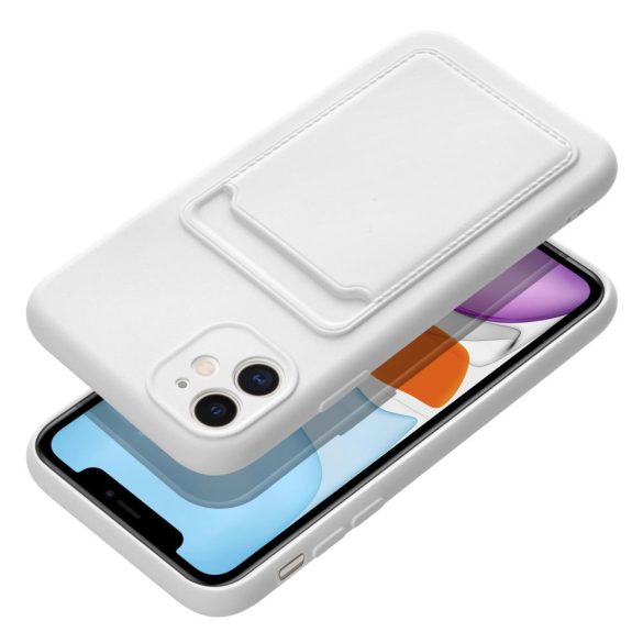 Card Case Silicone Xiaomi Redmi Note 12 5G hátlap, tok, fehér