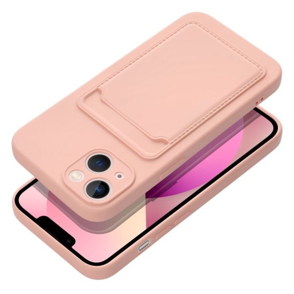 Card Case Silicone Xiaomi Redmi Note 12 Pro 5G hátlap, tok, rózsaszín