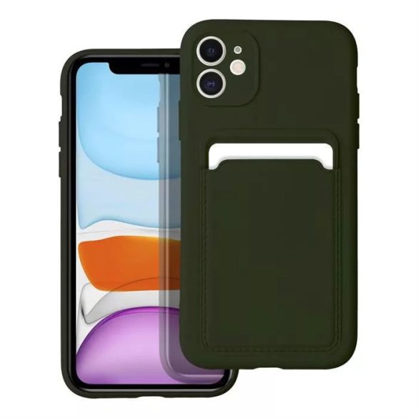 Card Case Silicone Xiaomi Redmi Note 12 Pro Plus 5G hátlap, tok, zöld