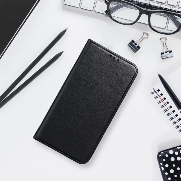 Smart Magnetic Xiaomi Redmi Note 12 4G mágneses oldalra nyíló tok, fekete
