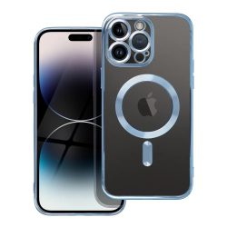   Electro Mag iPhone 14 Pro Max Magsafe kompatibilis kameravédős hátlap, tok, kék-átlátszó