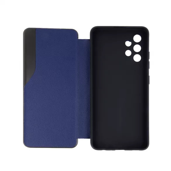 Eco Leather View Case Xiaomi Redmi 9C oldalra nyíló tok, sötétkék