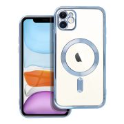  Electro Mag iPhone 11 Magsafe kompatibilis kameravédős hátlap, tok, kék-átlátszó