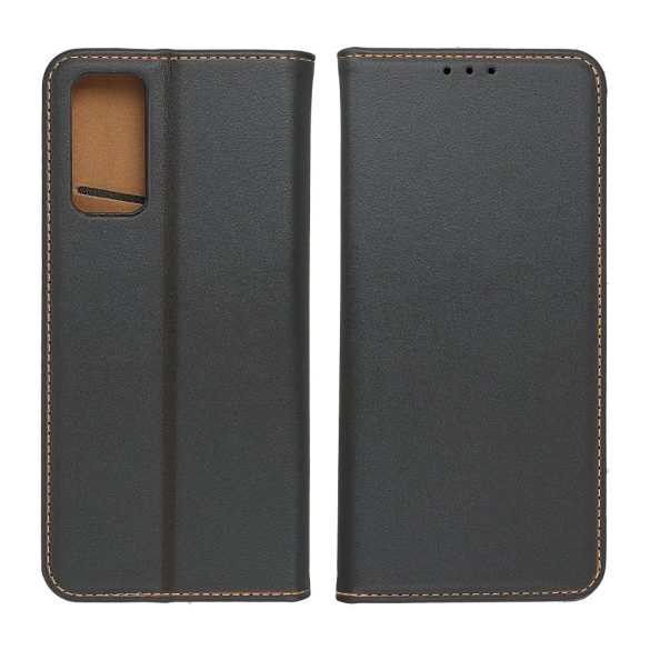 Genuine Leather Smart Pro iPhone 11 eredeti bőr oldalra nyíló tok, fekete