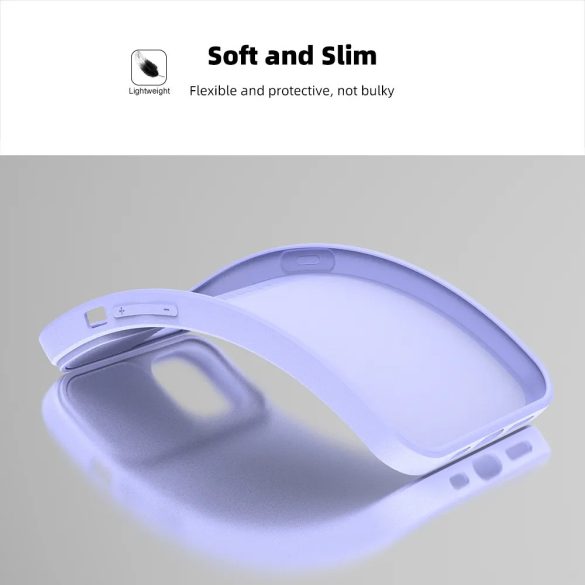 Slide Case iPhone 15 Pro szilikon hátlap, tok, lila
