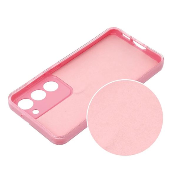 Blink Clear Case Samsung Galaxy A54 2mm csillámos szilikon hátlap, tok, rózsaszín