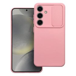   Slide Case Samsung Galaxy S24 szilikon hátlap, tok, világos rózsaszín