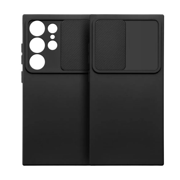 Slide Case Samsung Galaxy S24 Ultra szilikon hátlap, tok, fekete