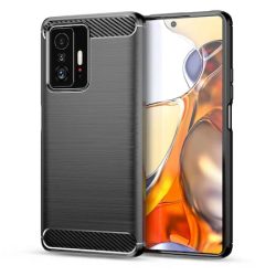 Carbon Case Flexible Xiaomi 11T/11T Pro hátlap, tok, fekete