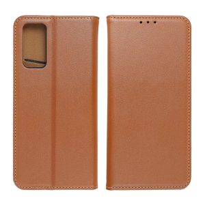 Genuine Leather Smart Pro Xiaomi Redmi 13C/Poco C65 eredeti bőr oldalra nyíló tok, barna