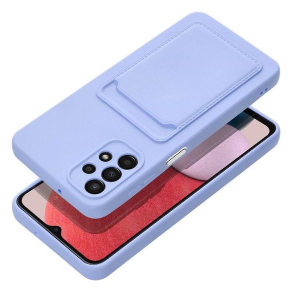 Card Case Silicone Samsung Galaxy A13 5G/A04S hátlap, tok, lila