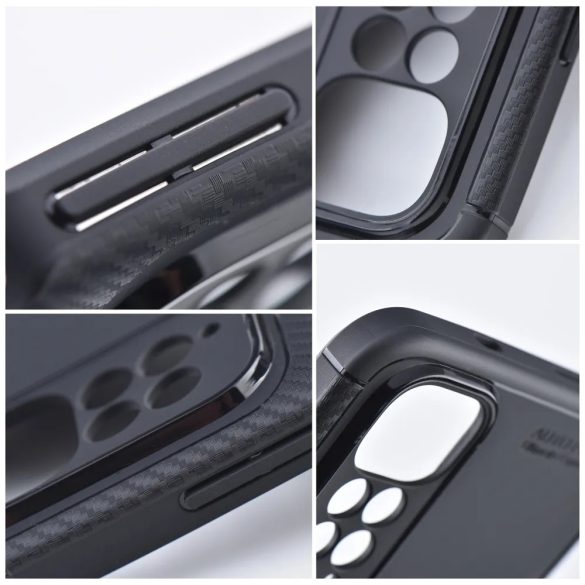 Carbon Premium Case Silicone Xiaomi 13C hátlap, tok, fekete