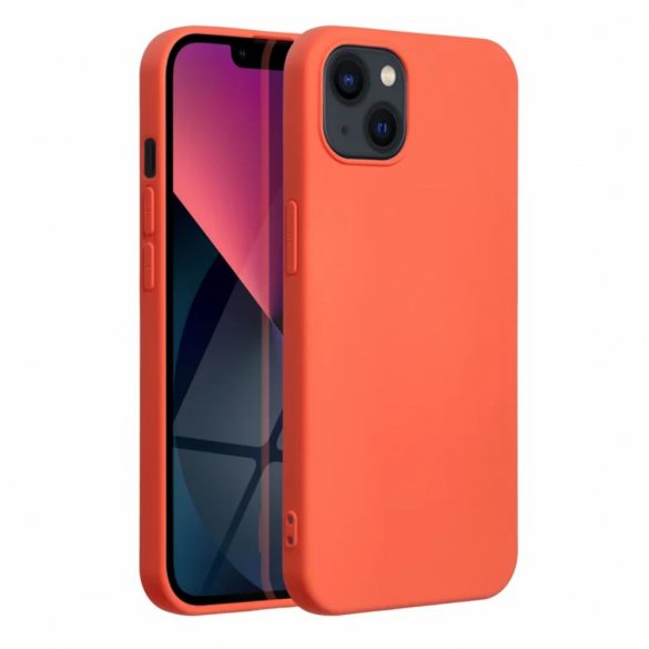 Silicone Lite iPhone 14 Plus hátlap, tok, narancssárga