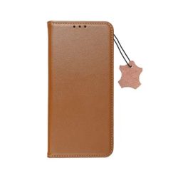   Genuine Leather Smart iPhone 14 Pro eredeti bőr oldalra nyíló tok, barna