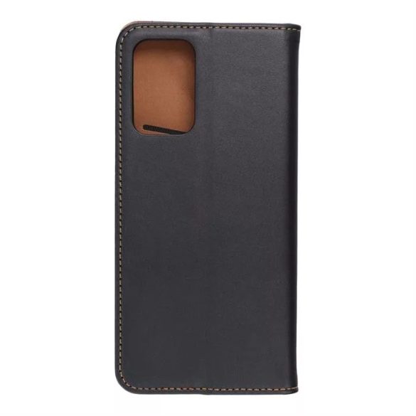 Genuine Leather Smart Pro iPhone 14 Pro Max eredeti bőr oldalra nyíló tok, fekete