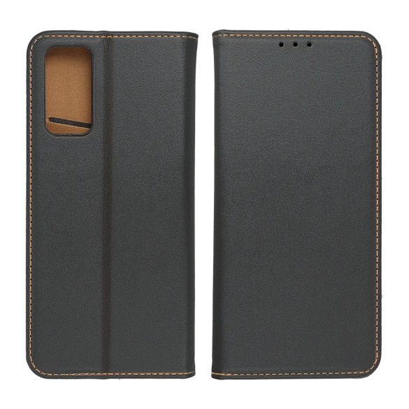 Genuine Leather Smart Pro Samsung Galaxy A35 eredeti bőr oldalra nyíló tok, fekete