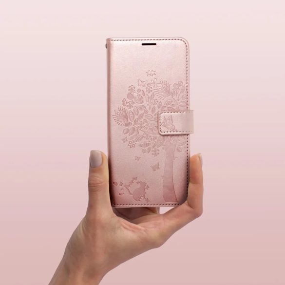 Mezzo Tree Samsung Galaxy A35 oldalra nyíló tok, rozé arany