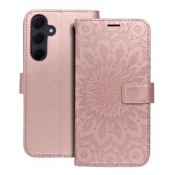   Mezzo Mandala Samsung Galaxy A35 oldalra nyíló tok, rozé arany