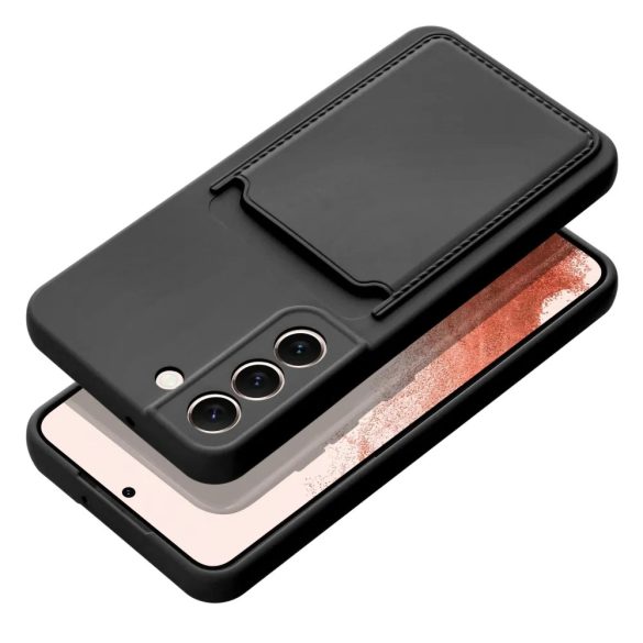 Card Case Silicone Samsung Galaxy A35 hátlap, tok, fekete