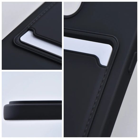 Card Case Silicone Samsung Galaxy A35 hátlap, tok, fekete