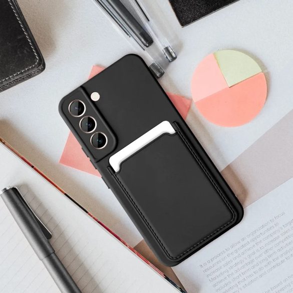 Card Case Silicone Samsung Galaxy A35 hátlap, tok, fekete