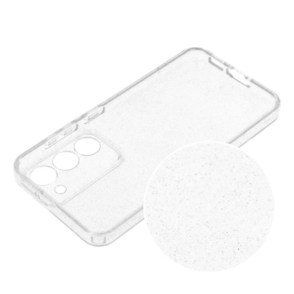 Blink Clear Case Samsung Galaxy A35 2mm csillámos szilikon hátlap, tok, átlátszó