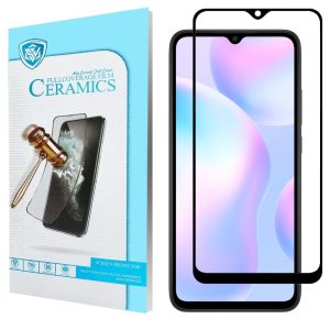 Xiaomi Redmi 9/Redmi 9 Prime/Xiaomi Redmi 9A/Xiaomi Redmi 9AT/Xiaomi Redmi 9C/Xiaomi Redmi 9i 5D Full Glue Ceramic hajlékony, teljes kijelzős üvegfólia 9H keménységű, fekete