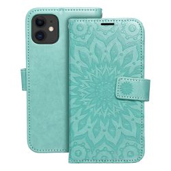 Mezzo Mandala iPhone 11 oldalra nyíló tok, mentazöld