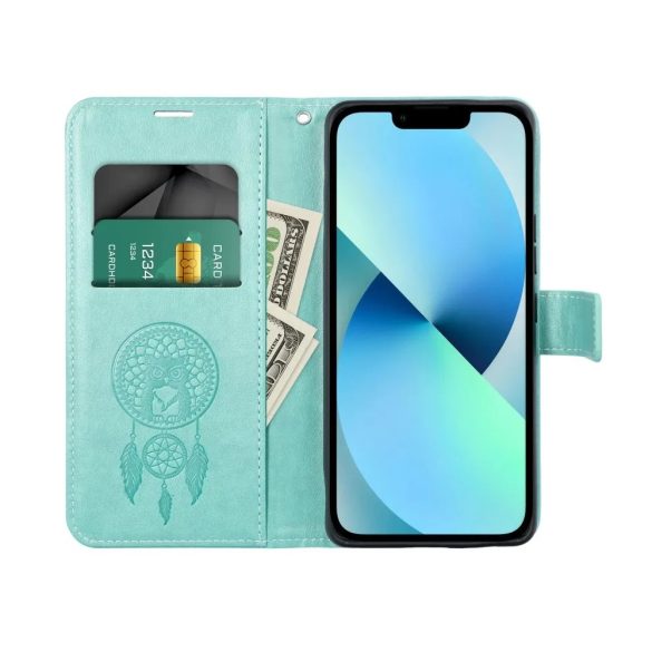 Mezzo Dreamcatcher iPhone 11 oldalra nyíló tok, mentazöld