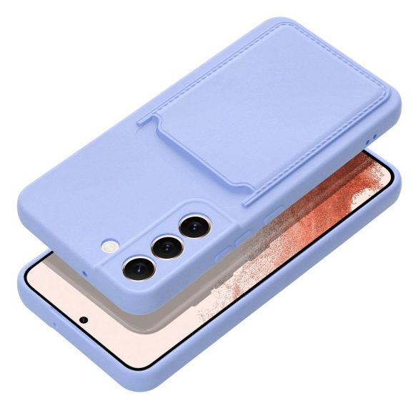 Card Case Silicone Samsung Galaxy S23 Ultra hátlap, tok lila