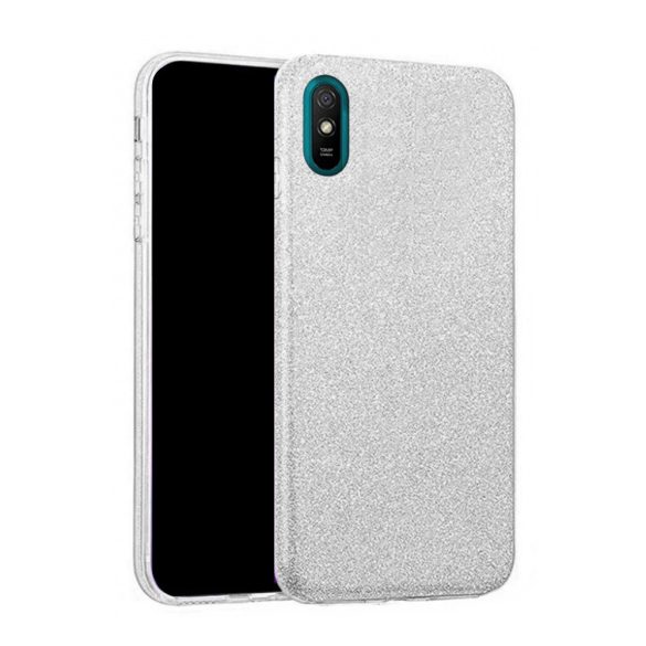 Glitter 3in1 Case Xiaomi Redmi 9A/9AT hátlap, tok, ezüst