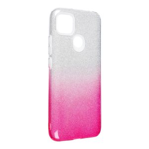 Glitter 3in1 Case Xiaomi Redmi 9C hátlap, tok, ezüst-rózsaszín