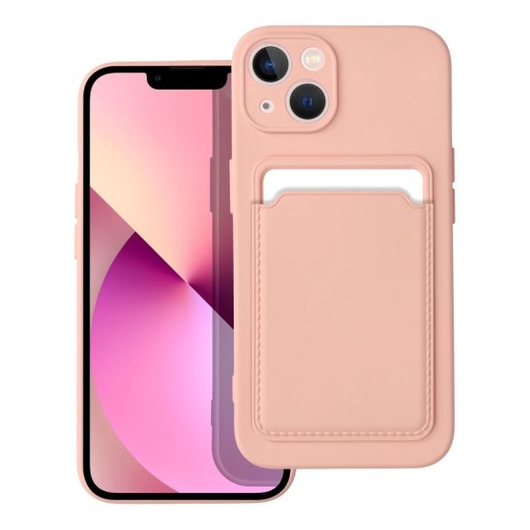 Card Case Silicone Samsung Galaxy A54 5G hátlap, tok, rózsaszín