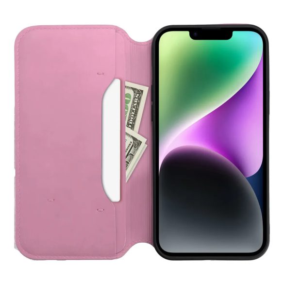 Kabura Dual Pocket Samsung A54 5G oldalra nyíló tok, rózsaszín