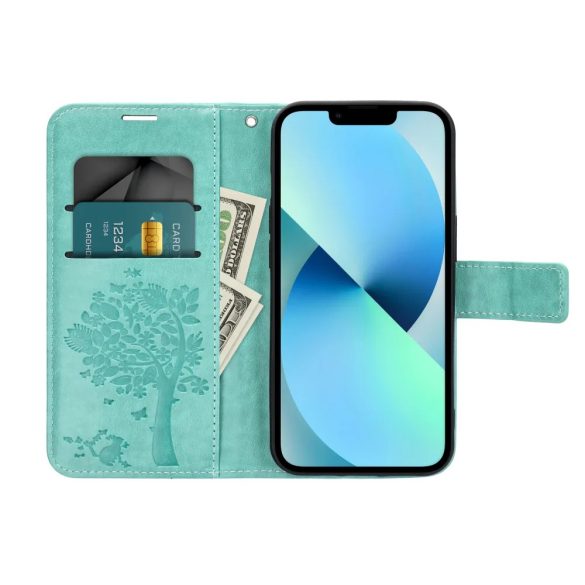 Forcell Mezzo Tree Samsung Galaxy A54 5G oldalra nyíló tok, mentazöld