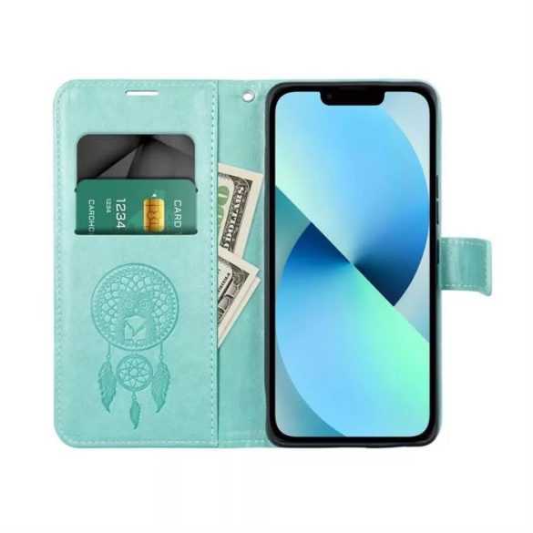 Forcell Mezzo Dreamcatcher Samsung Galaxy A54 5G oldalra nyíló tok, mentazöld