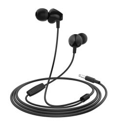   Hoco Perfect M60 vezetékes headset, fülhallgató, 3.5mm jack, fekete