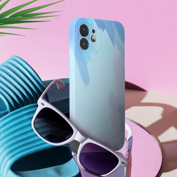 Forcell Pop Case 2 Samsung Galaxy A72 4G/5G hátlap, tok, márvány mintás hátlap, tok, kék