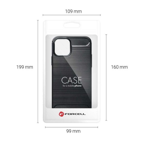 Carbon Case Flexible iPhone 13 hátlap, tok, fekete