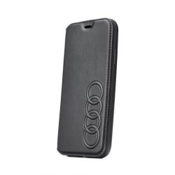   Audi Leather Folio Case iPhone 8 Plus oldalra nyíló tok, fekete