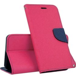   Smart Fancy iPhone 6/6S/7/8/SE (2020) oldalra nyíló tok, rózsaszín-sötétkék