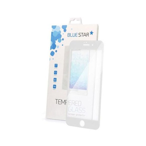 Blue Star iPhone 6/7/8/SE (2020/2022) Glass Screen 5D Full Glue teljes kijelzős edzett üvegfólia (tempered glass), 9H keménységű, tokbarát, fehér