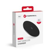   Forcell Quick Charge Pad Qi 3.0 univerzális asztali vezeték nélküli töltő, 2A, 15W, fekete