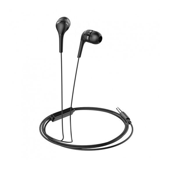 Hoco Drumbeat M40 vezetékes headset, fülhallgató, 3.5mm jack, fekete