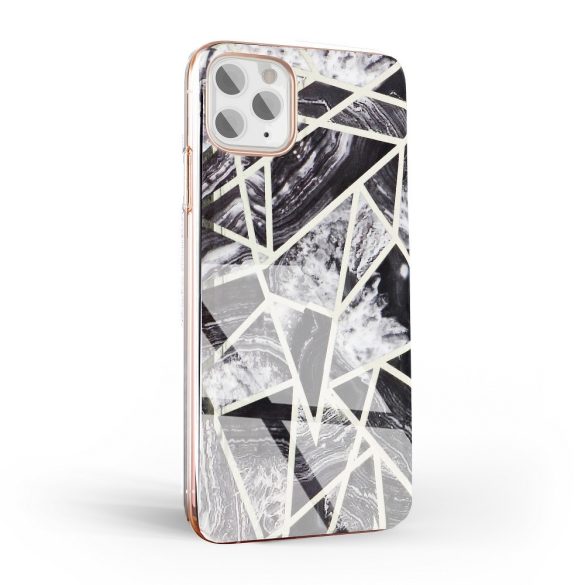 Marble Cosmo Xiaomi Redmi 9A márvány mintás, hátlap, tok, fekete