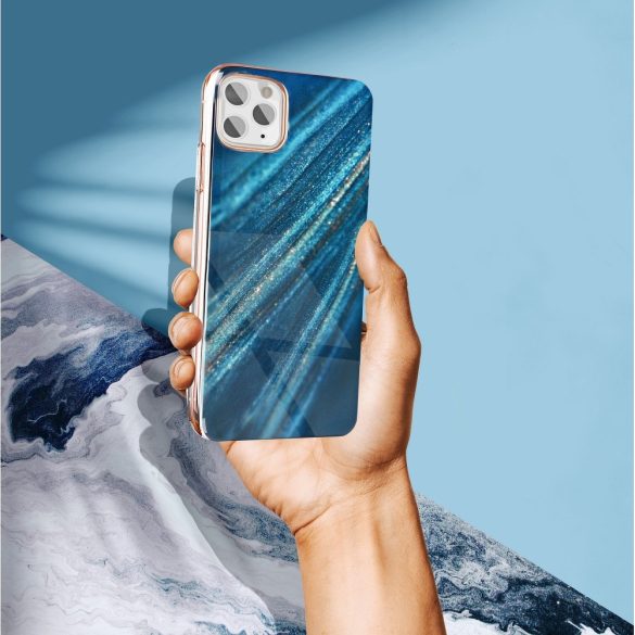 Marble Cosmo Xiaomi Redmi 9A márvány mintás, hátlap, tok, sötétkék