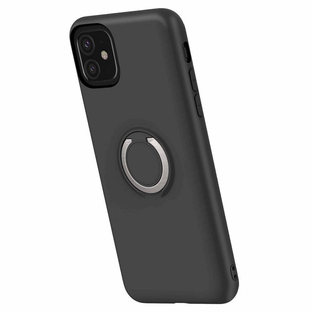 ZIZO REVOLVE Series iPhone 11 ütésálló hátlap, tok, selfie gyűrűvel, fekete